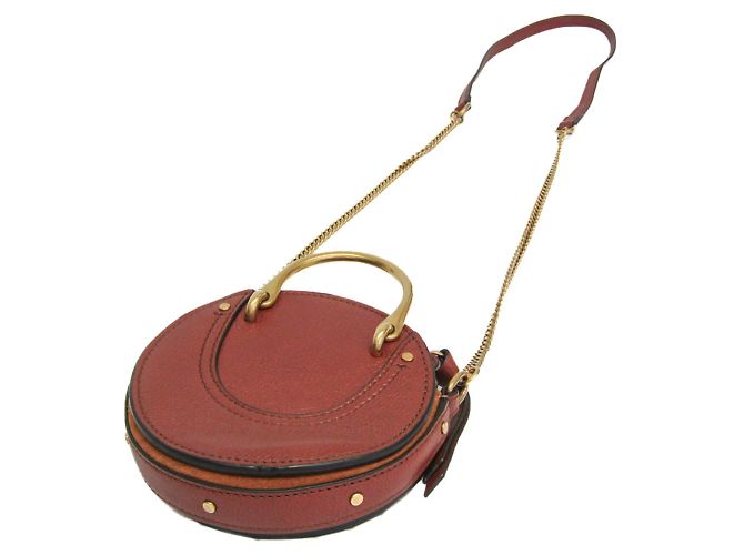 Bolsa de ombro de couro e camurça Chloé Pixie para mulheres Marrom - vista 2
