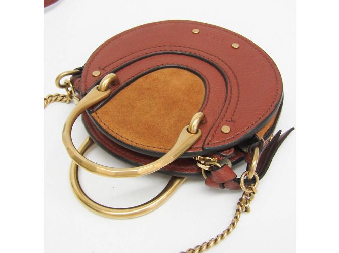 Bolsa de ombro de couro e camurça Chloé Pixie para mulheres Marrom - vista 5