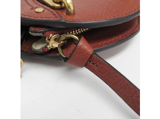 Bolsa de ombro de couro e camurça Chloé Pixie para mulheres Marrom - vista 7