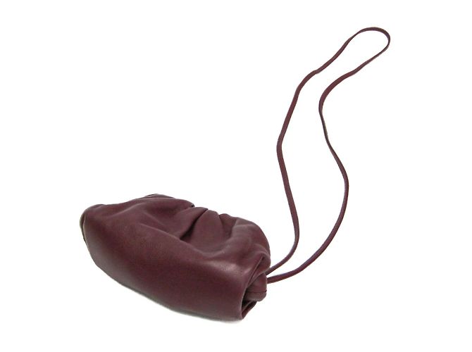 Monedero de cuero Bottega Veneta, Burdeos - vista 2