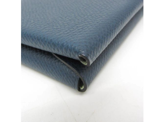 Tarjetero Hermès Calvi Duo Verso Azul marino Verde claro - vista 6