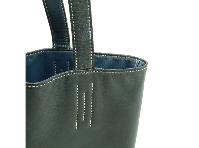 Hermès Double Sens 28 Tote Bag Blau Khaki - Ansicht 6