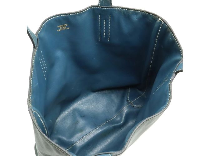 Hermès Double Sens 28 Tote Bag Blau Khaki - Ansicht 7
