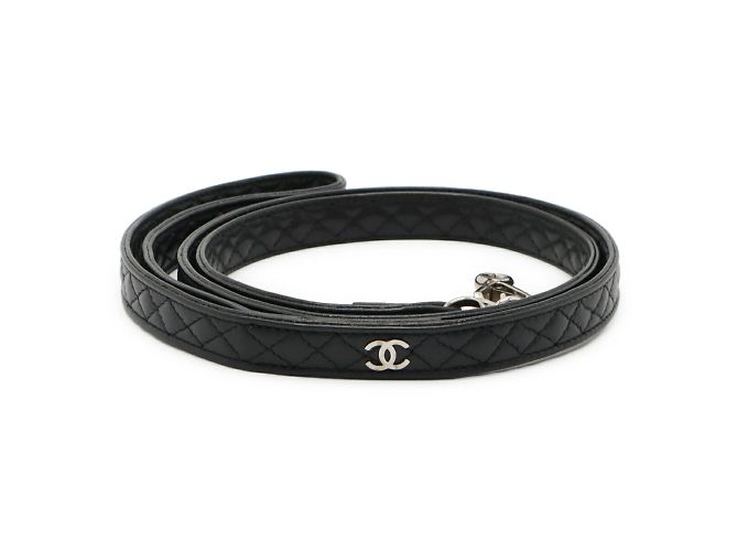 Chanel Matelasse Leather Dog Lead Black - view 2