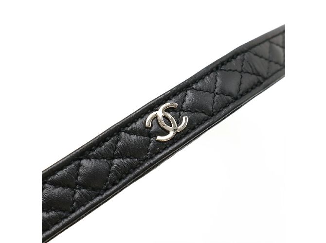 Chanel Matelasse Leather Dog Lead Black - view 6