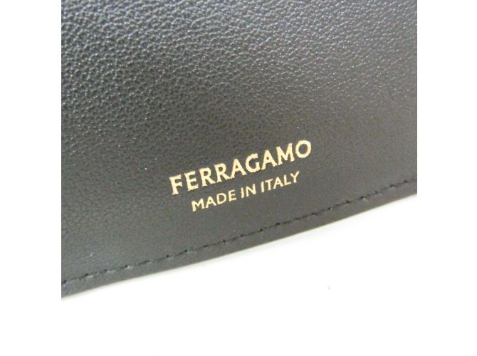 Cartera de cuero para mujer Gancini de Salvatore Ferragamo Negro - vista 13