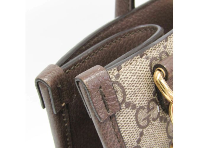 Borsa a spalla e tote Gucci GG Supreme marrone - vista 10