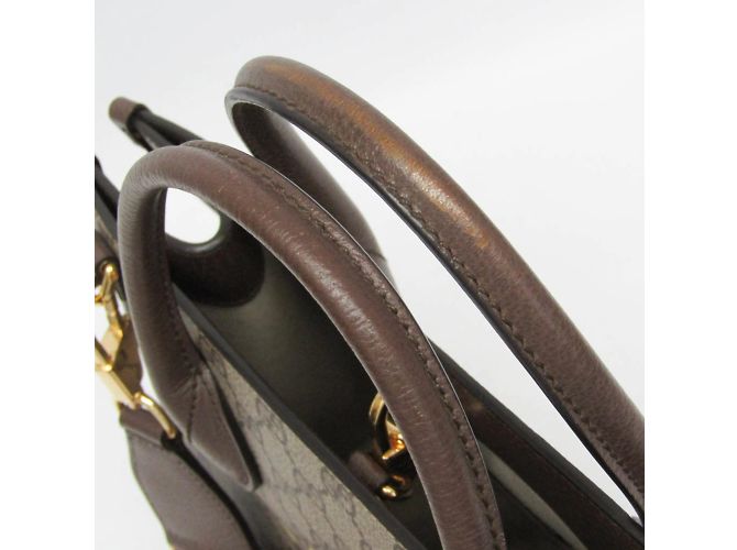 Borsa a spalla e tote Gucci GG Supreme marrone - vista 13