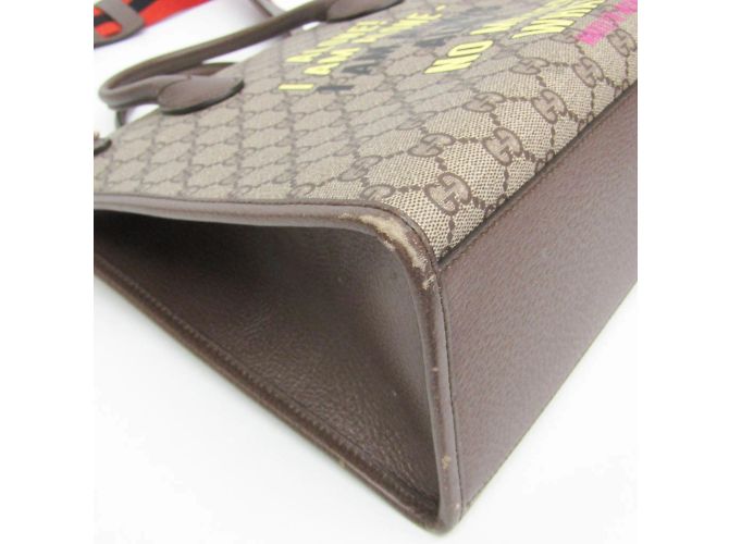 Borsa a spalla e tote Gucci GG Supreme marrone - vista 4
