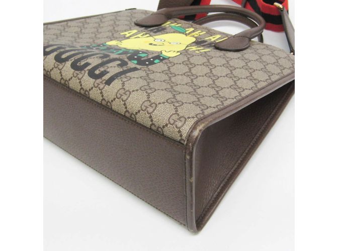 Borsa a spalla e tote Gucci GG Supreme marrone - vista 5