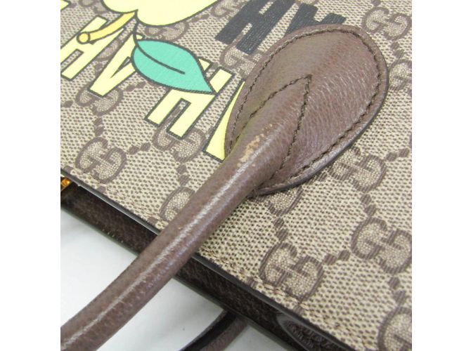 Borsa a spalla e tote Gucci GG Supreme marrone - vista 8