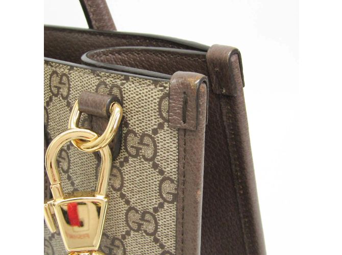 Borsa a spalla e tote Gucci GG Supreme marrone - vista 9