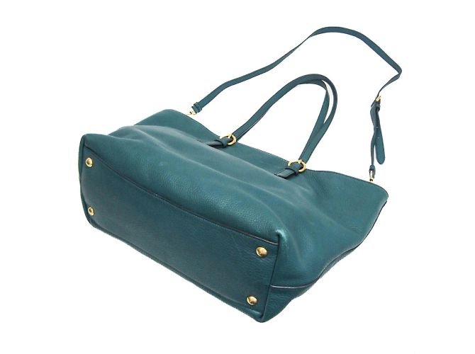 Borsa a spalla e tote in pelle donna Miu Miu VIT.DAINO RR1905 Verde - vista 3
