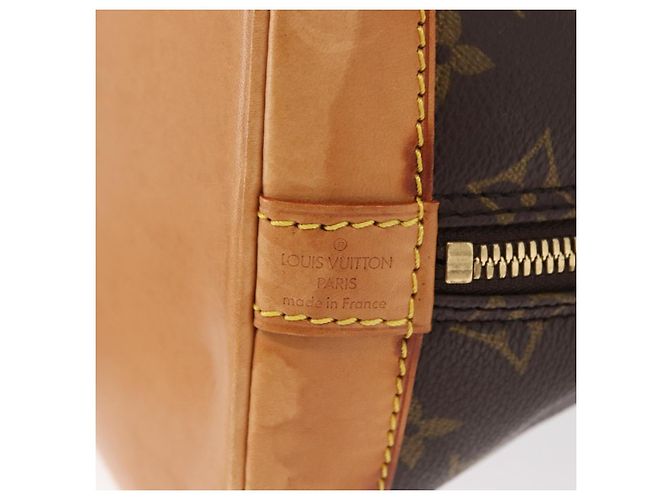 Borsa Alma Louis Vuitton in tela Monogram PM Marrone - vista 6