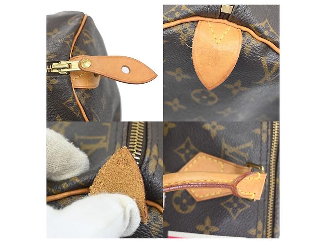 Louis Vuitton Speedy Handtasche aus Monogramm-Canvas 40 Braun - Ansicht 6