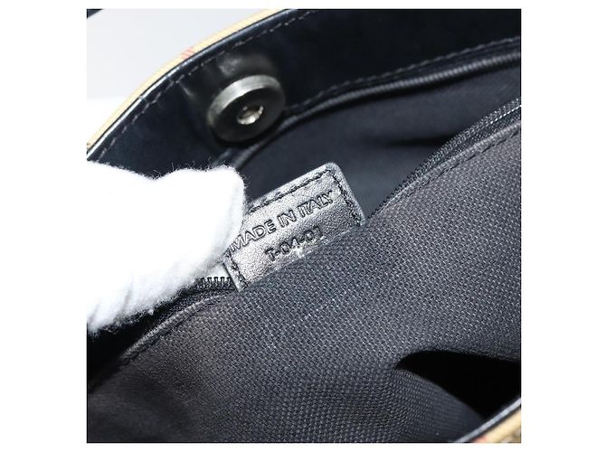 Burberry Nova Check Tote aus Canvas im kleinen Format Beige - Ansicht 7