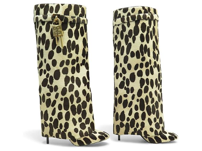 NOVAS BOTAS DE SALTO GIVENCHY SHARK EM COURO DE LEOPARDO TAMANHO 40 - vista 3
