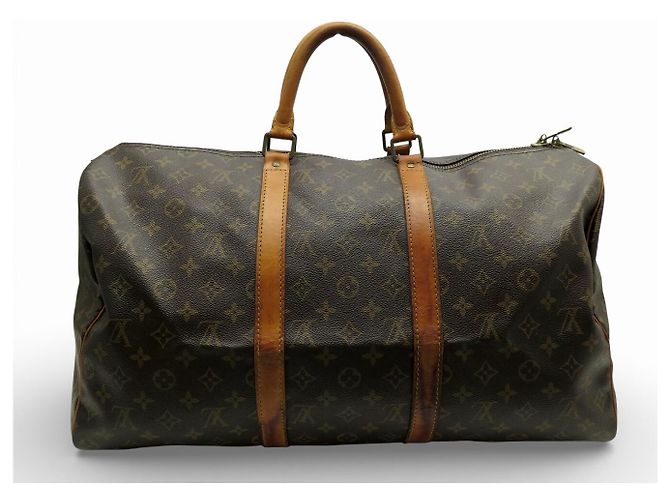 BORSA DA VIAGGIO A MANO LOUIS VUITTON KEEPALL 50 M41426 MONOGRAM Marrone - vista 2