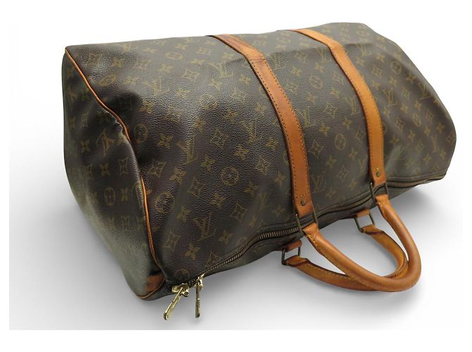 BORSA DA VIAGGIO A MANO LOUIS VUITTON KEEPALL 50 M41426 MONOGRAM Marrone - vista 6