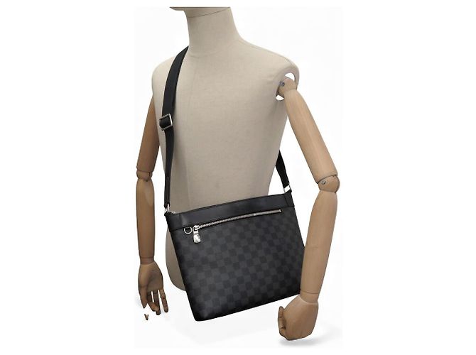 BORSA MESSENGER MM LOUIS VUITTON IN CANVAS DAMIER GRAPHITE Nero - vista 5