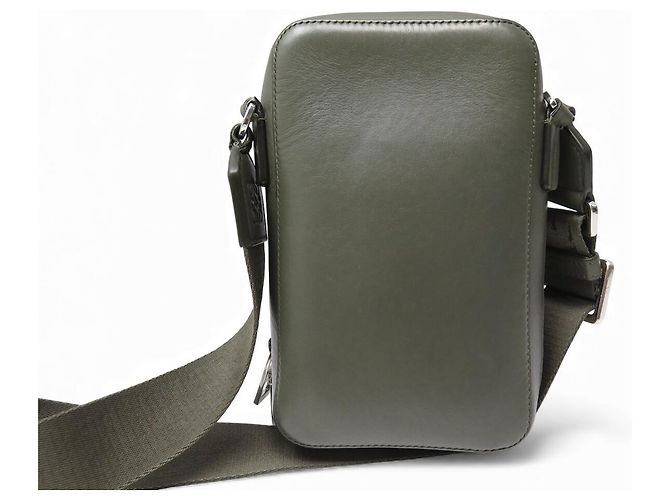 BORSA A TRACOLLA VERTICALE LOEWE IN PELLE KHAKI CON TASCA BANDOULIERE Cachi - vista 2
