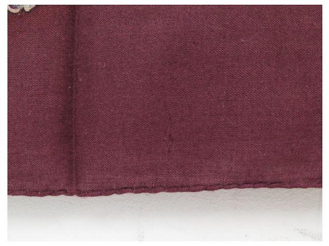 Hermès CHALE HERMES LA ROSEE FIORI ROSA 140 CM IN CACHEMIRE E SETA - vista 10