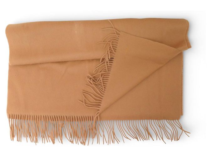 Hermès STOLA HERMES VINTAGE IN CACHEMIRE E LANA MARRONE 75 X 245CM SCIALLE IN CACHEMIRE - vista 4