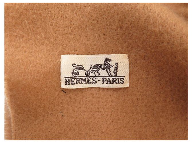 Hermès STOLA HERMES VINTAGE IN CACHEMIRE E LANA MARRONE 75 X 245CM SCIALLE IN CACHEMIRE - vista 8