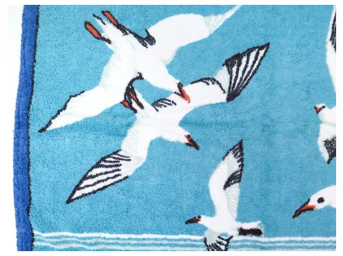 Hermès HERMES BEACH TOWEL LES MOUETTES PM 100 CM BLUE - view 2