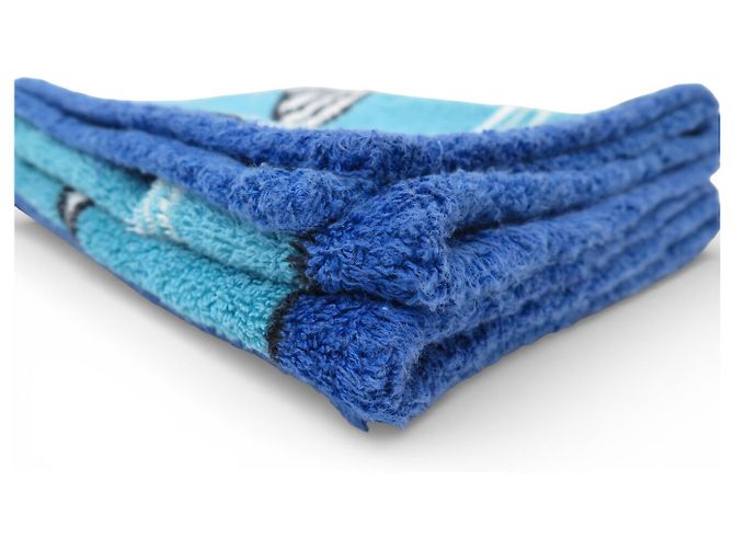 Hermès HERMES BEACH TOWEL LES MOUETTES PM 100 CM BLUE - view 7