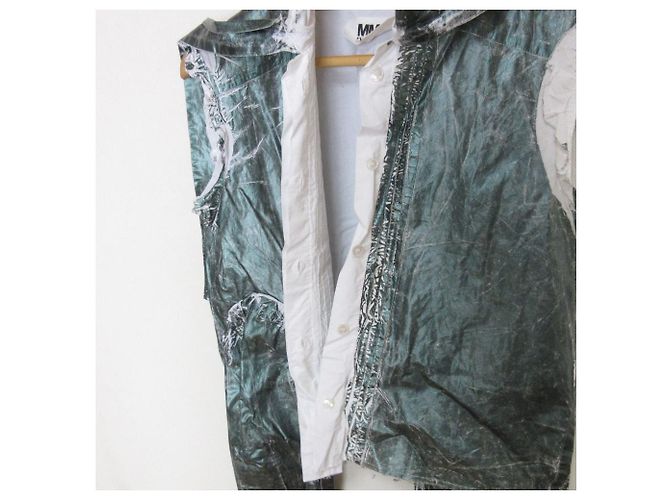 Maison Martin Margiela Blusa sin mangas de algodón Maison Margiela 22SS Verde - vista 4