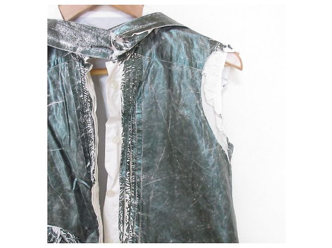 Maison Martin Margiela Blusa sin mangas de algodón Maison Margiela 22SS Verde - vista 7