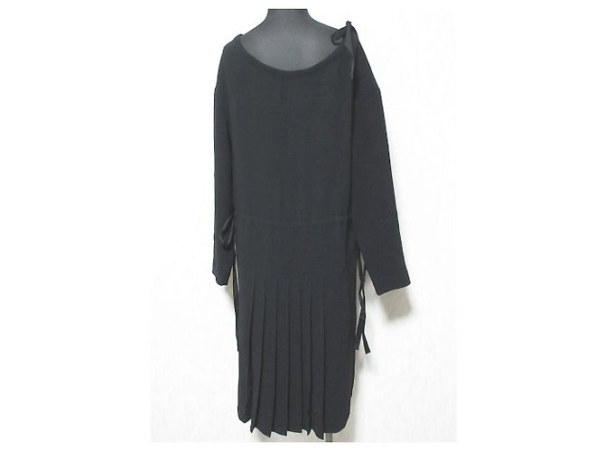 Autre Marque Robe en georgette à ruban Westside PLATINUM de Calvin Klein Noir - vue 2