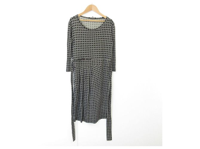 Vestido de seda y algodón Max Mara WEEKEND Negro - vista 3
