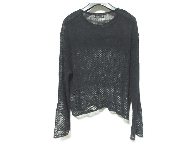 Autre Marque Ballsey Pullover aus Bio-Baumwolle mit Rundhalsausschnitt Schwarz - Ansicht 2