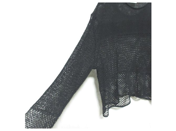Autre Marque Ballsey Pullover aus Bio-Baumwolle mit Rundhalsausschnitt Schwarz - Ansicht 3
