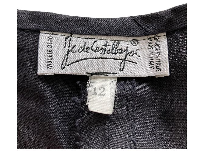 Autre Marque Completo Pantaloni e Gilet Vintage CASTELBAJAC Nero Crudo - vista 13