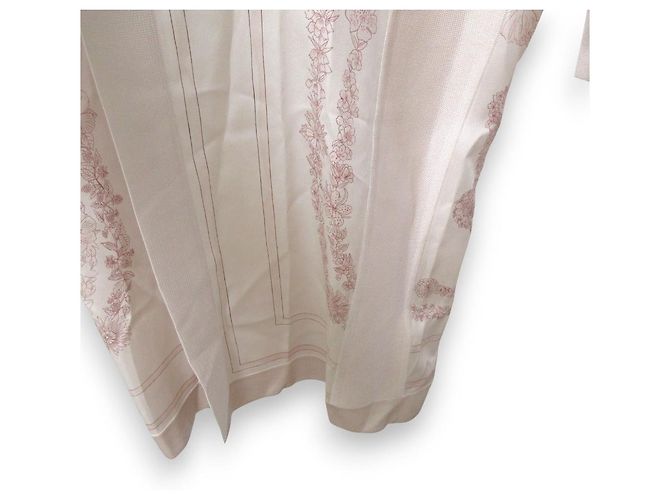 Cardigan largo de seda Brides de Gala en Fleurs de Hermès 34 Rosa - vista 11