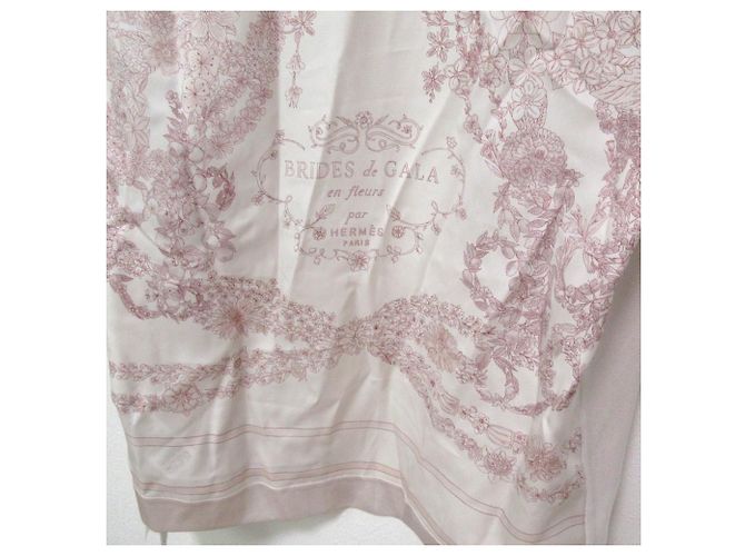 Cardigan largo de seda Brides de Gala en Fleurs de Hermès 34 Rosa - vista 6