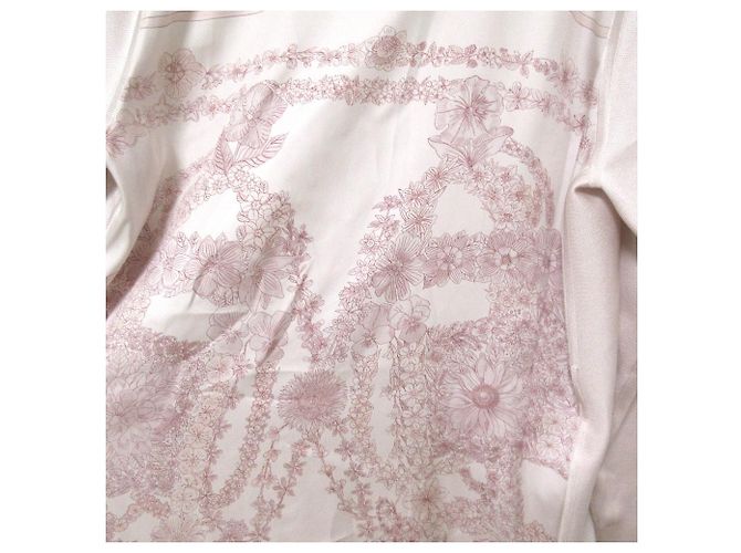 Cardigan largo de seda Brides de Gala en Fleurs de Hermès 34 Rosa - vista 7