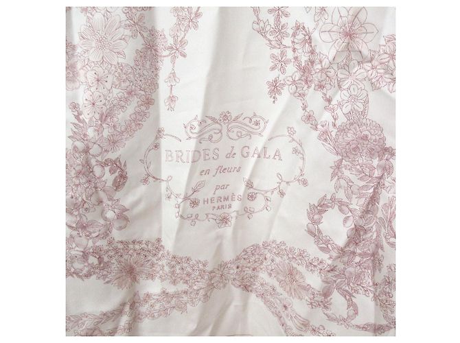 Cardigan largo de seda Brides de Gala en Fleurs de Hermès 34 Rosa - vista 8