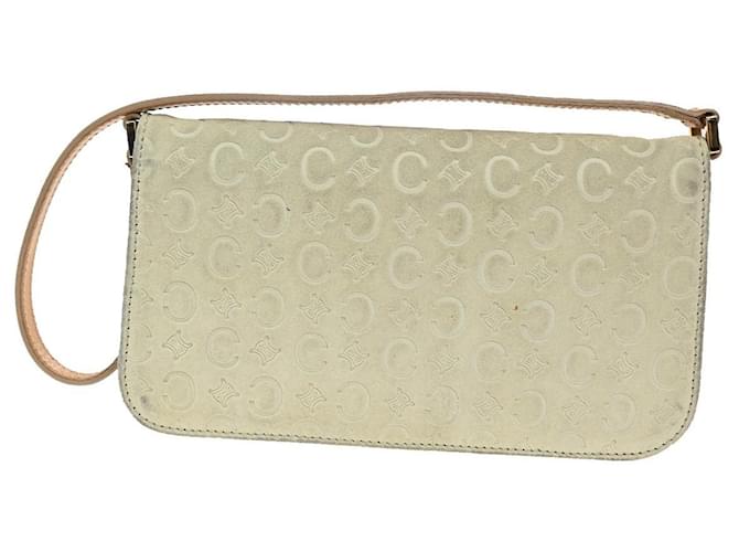Céline Celine C Macadam Shoulder Suede Beige - vista 2