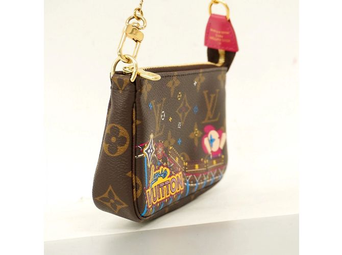 Mini Pochette Accessoires Monogram Vivienne di Louis Vuitton Marrone Rosa - vista 2