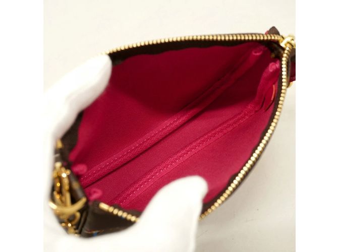 Mini Pochette Accessoires Monogram Vivienne di Louis Vuitton Marrone Rosa - vista 4
