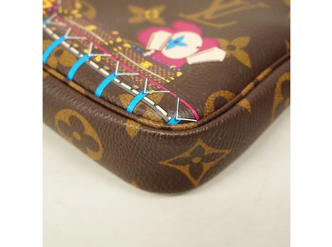 Mini Pochette Accessoires Monogram Vivienne di Louis Vuitton Marrone Rosa - vista 6