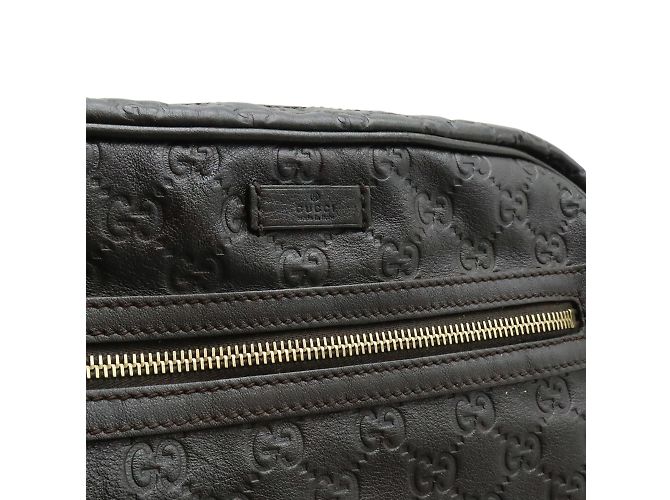 Borsa a Spalla in Pelle Guccissima di GUCCI Marrone Marrone scuro - vista 10