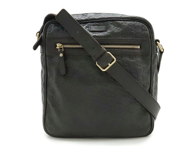 Borsa a Spalla in Pelle Guccissima di GUCCI Marrone Marrone scuro - vista 2