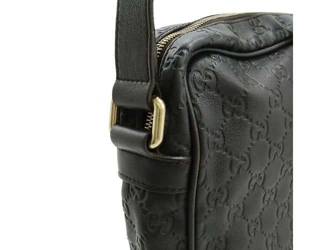Borsa a Spalla in Pelle Guccissima di GUCCI Marrone Marrone scuro - vista 5