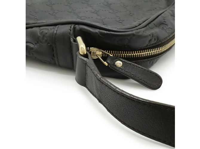 Borsa a Spalla in Pelle Guccissima di GUCCI Marrone Marrone scuro - vista 9