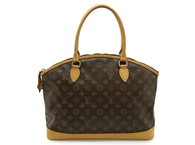 Louis Vuitton Monogram Lockit horizontale Handtasche Braun Weiß Monogramm - Ansicht 2